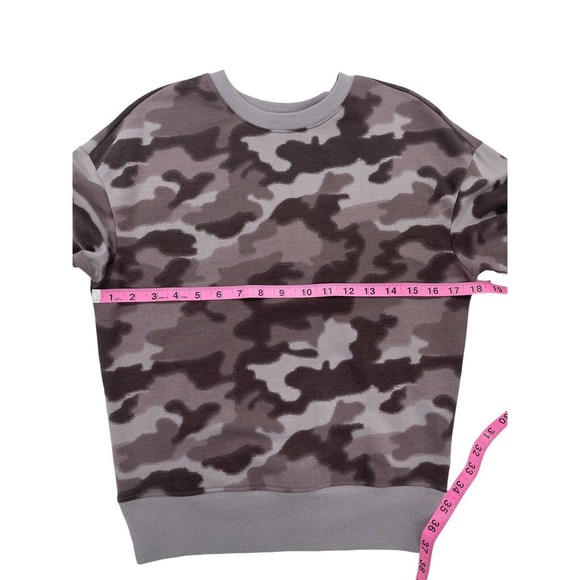 Z by Zella Girls Gray Quick Camo Blur Print Long Sleeve Sweatshirt Size XL - Picture 9 of 10